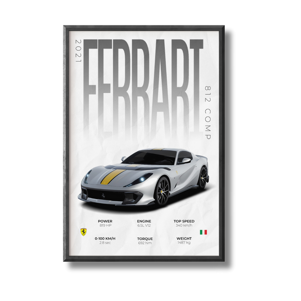 Ferrari 812 Competizione Poster