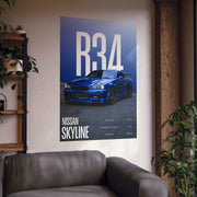 Nissan Skyline R34 Car Poster