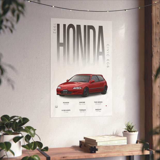 Honda Civic EG6 Poster