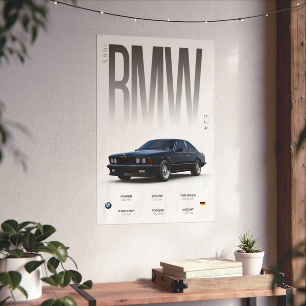 BMW E24 Poster