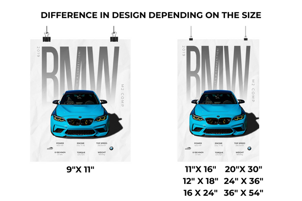 BMW M2 Competition Poster (Maxxi Spec)