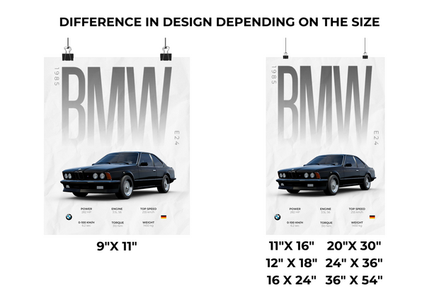 BMW E24 Poster