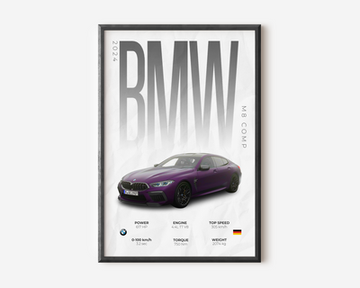 BMW M8 Competition Poster