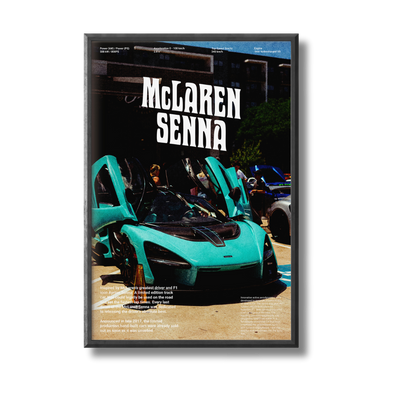 McLaren Senna Vintage Look Car Poster