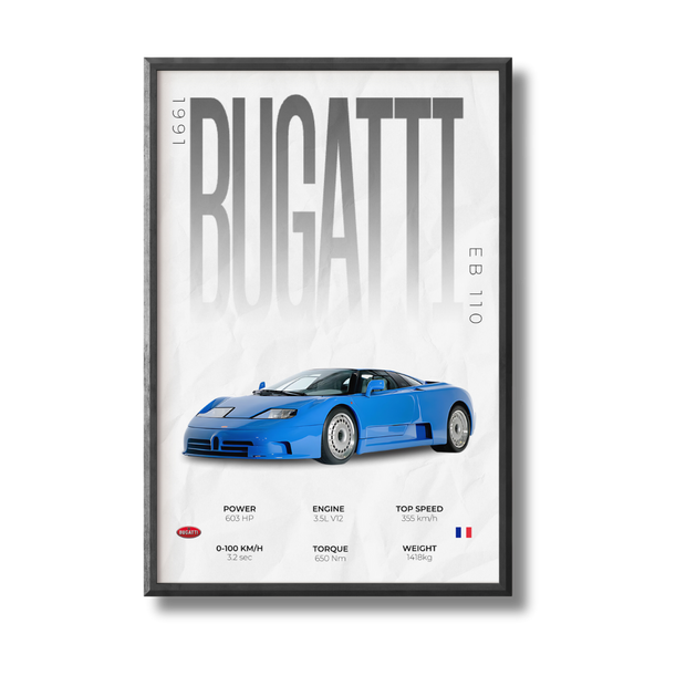 Bugatti EB 110 Poster