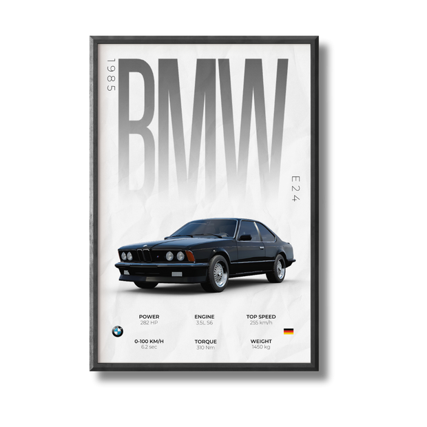 BMW E24 Poster