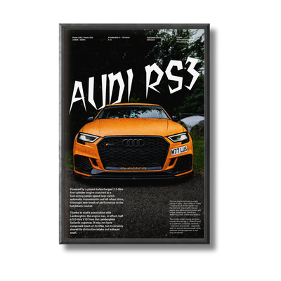 Audi RS3 Vintage Look Poster