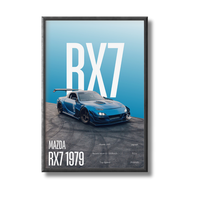 Mazda RX7 Car Poster