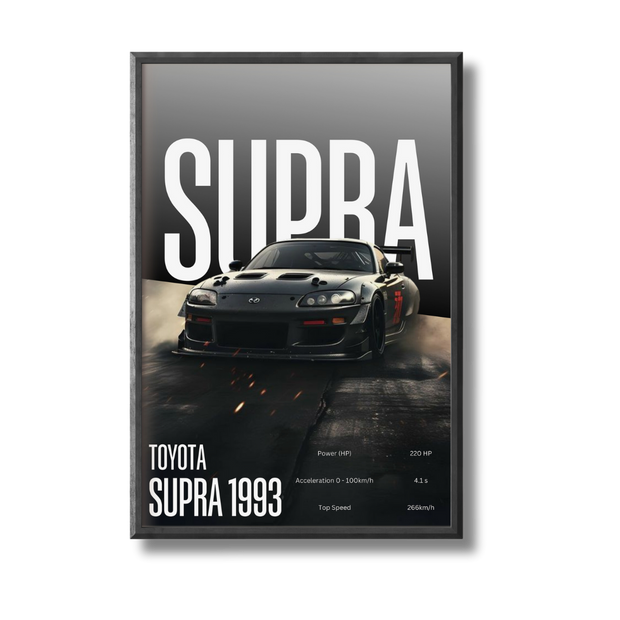 Toyota Supra Car Poster