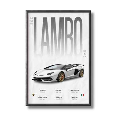 Lamborghini SVJ Poster