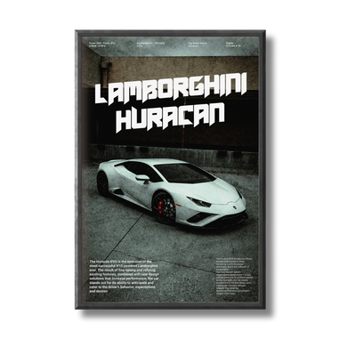 Lamborghini Huracan Vintage Look Poster